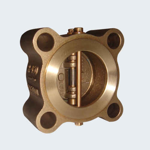 Aluminum bronze lug double disc check valve